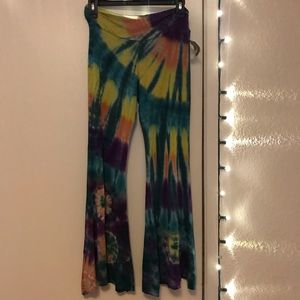 Earthbound Tye-Dye Flare Festival Pants size Small
